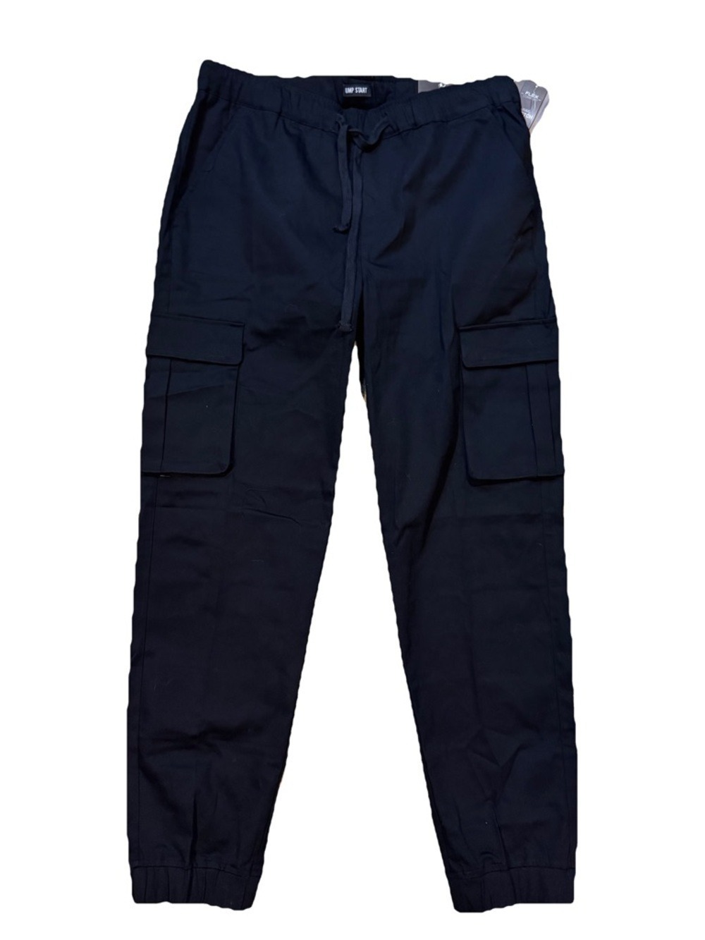 Jump Start Men's Black Cargo Joggers Large